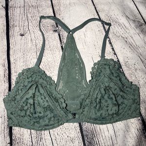 Green Lace Victoria’s Secret Wired Bralette 34C